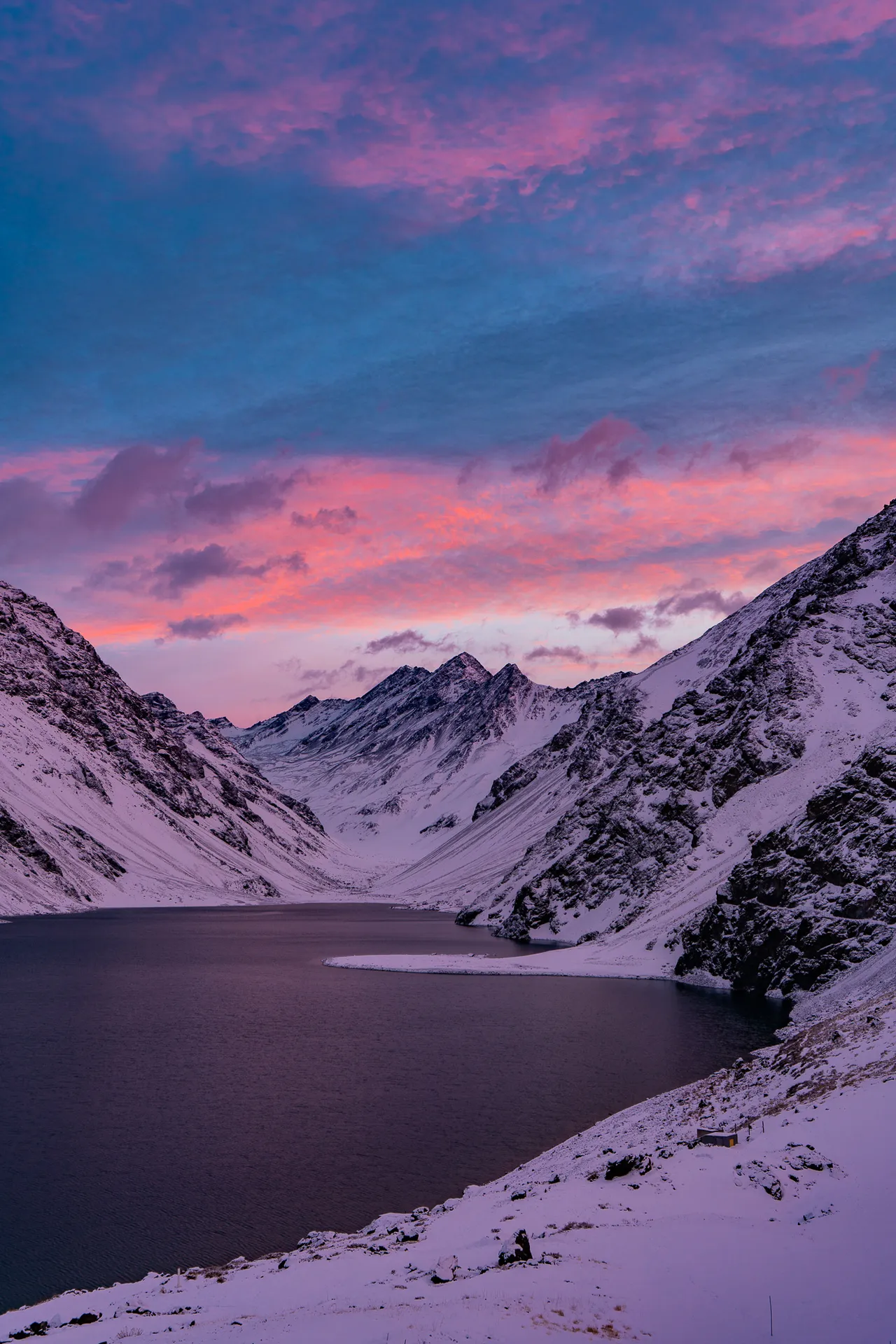 Dramatic sunset sky portrait